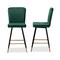 Baxton Studio Preston Modern Luxe and Glam Green Velvet Upholstered and Two-Tone Metal 2-Piece Bar Stool Set Set of 2 190-11785-ZORO - alternate 5